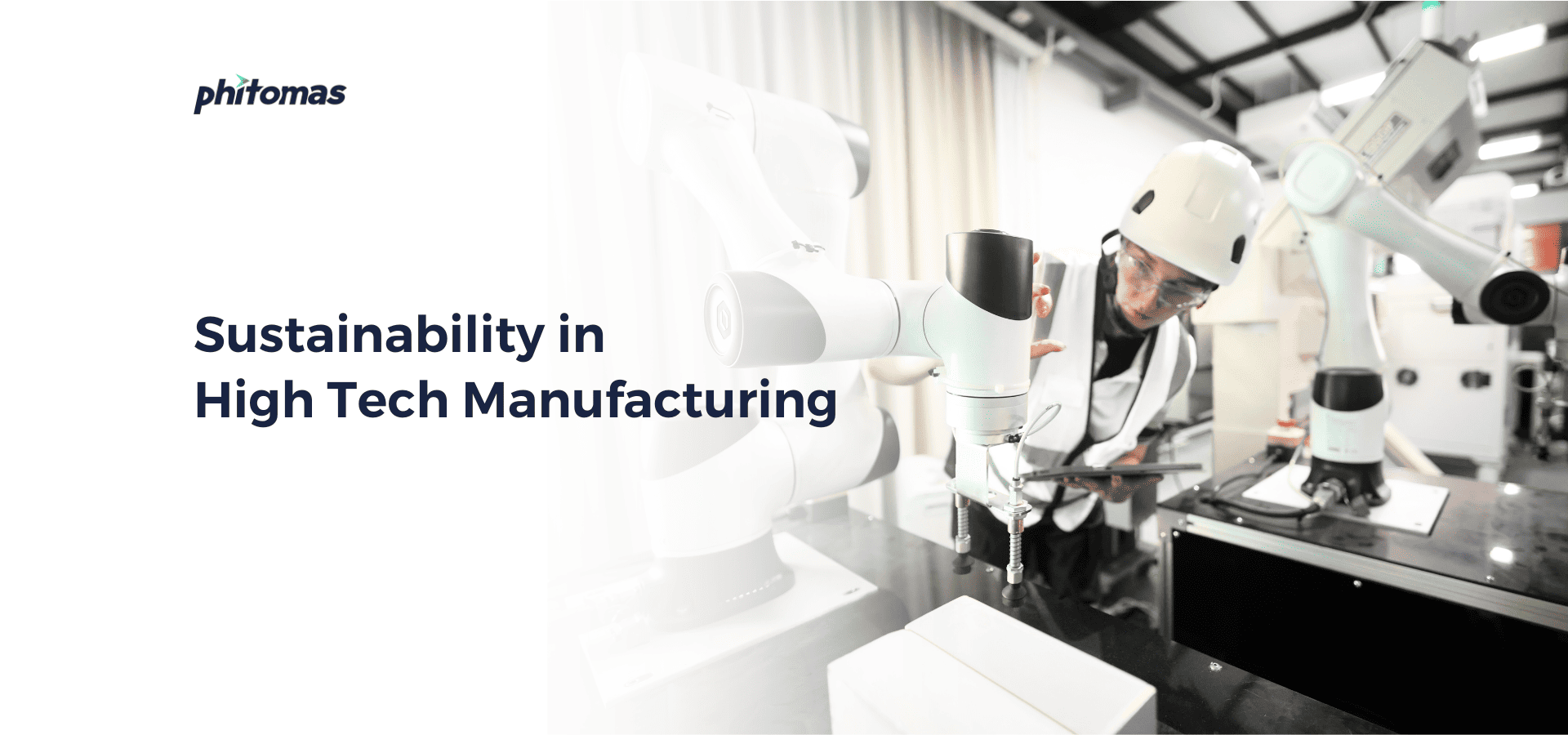 High tech manufacturing plant integrating IoT, AI, and ESG data for sustainable production